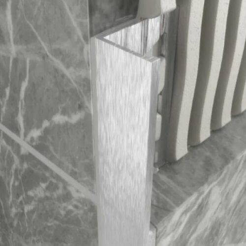 L Shape Aluminium Angle - Brushed Silver