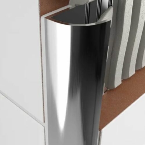 Round Aluminum Angle - Bright Silver