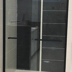 Marini Wall-To-Wall Sliding Door Shower Screen Matt Black