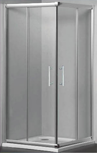 Semi Frame-less Corner Sliding Door Shower Screen