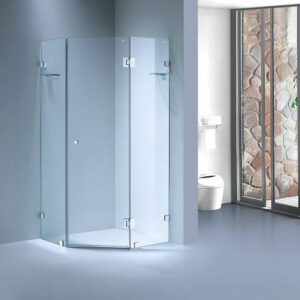 Frame-less Diamond Corner Shower Screen