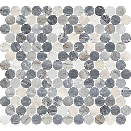 ARTEMIS BLUE SANDSTONE PENNY ROUND HONED 23X23