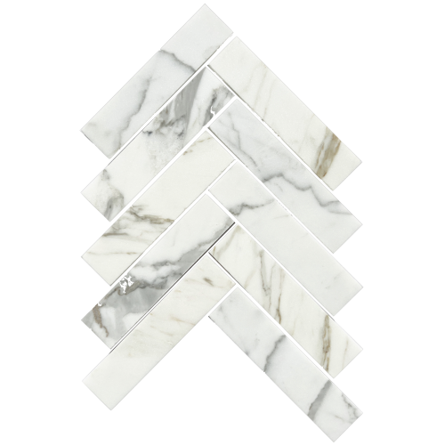 ARTEMIS CALACATTA GOLD WHITE HERRINGBONE HONED 35X150