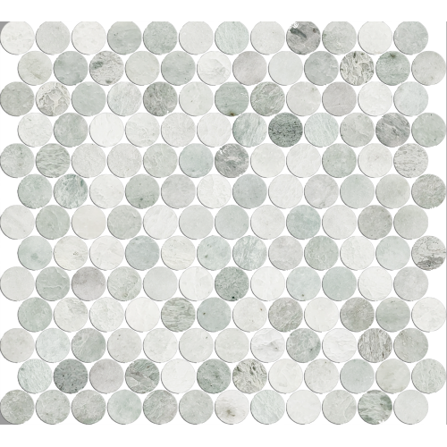 ARTEMIS MINT GREEN PENNY ROUND HONED 23X23