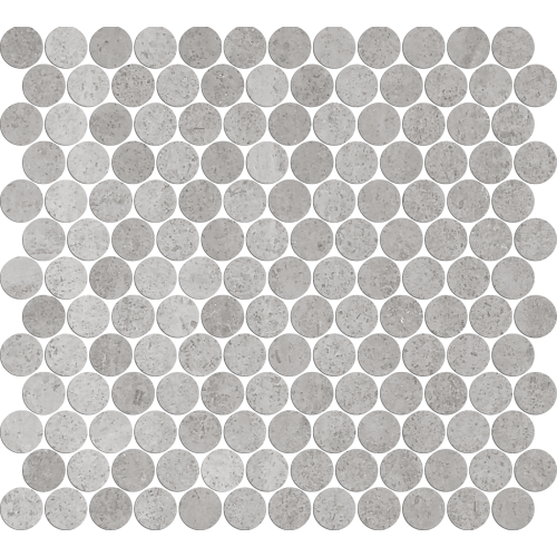 ARTEMIS NEW GREY PENNY ROUND HONED 23X23