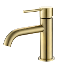 Star Mini Curve Basin Mixer Brushed Bronze