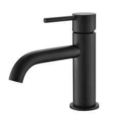 Star Mini Curve Basin Mixer Matt Black
