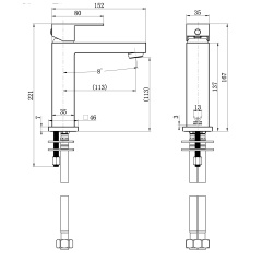 CHAM001 Line Drawing